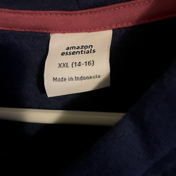 Sz XXL (14-16) Amazon Essentials youth hoodie pull over sweater navy blue - Picture 4 of 5